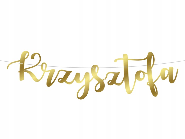 Personalizowany Baner złoty z napisem Komunia Święta Imię