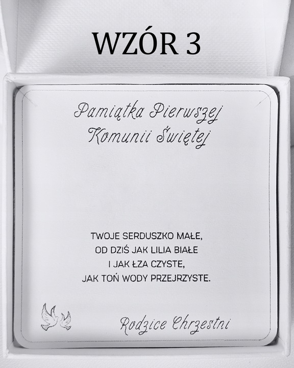 Pamiątka Komunii Świętej Srebrny łańcuszek z krzyżykiem srebro 925