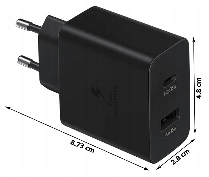 SZYBKA ŁADOWARKA DUO 2x USB 35W 1x USB-A + 1x USB-C DLA SAMSUNG GALAXY DUO