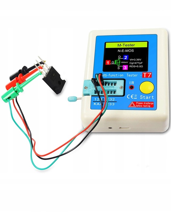 Multimetr TESTER TRANZYSTORÓW CEWEK DIÓD KONDENSATORÓW LCR-T7 MIERNIK