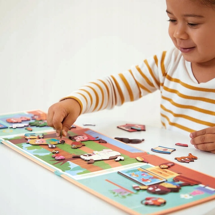 Układanka magnetyczna Zwierzęta domowe Magneti'stories dla dzieci 3+, Janod