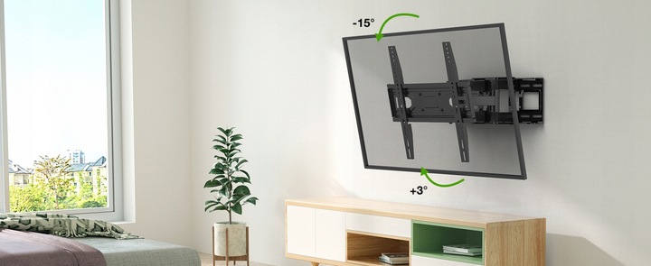 Certyfikowany Solidny Obrotowy Uchwyt do Telewizora Wieszak TV 32"-80" VESA