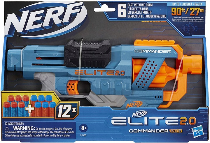 PISTOLET NERF ELITE COMMANDER ELEKTRONICZNA TARCZA dodatkowe strzałki