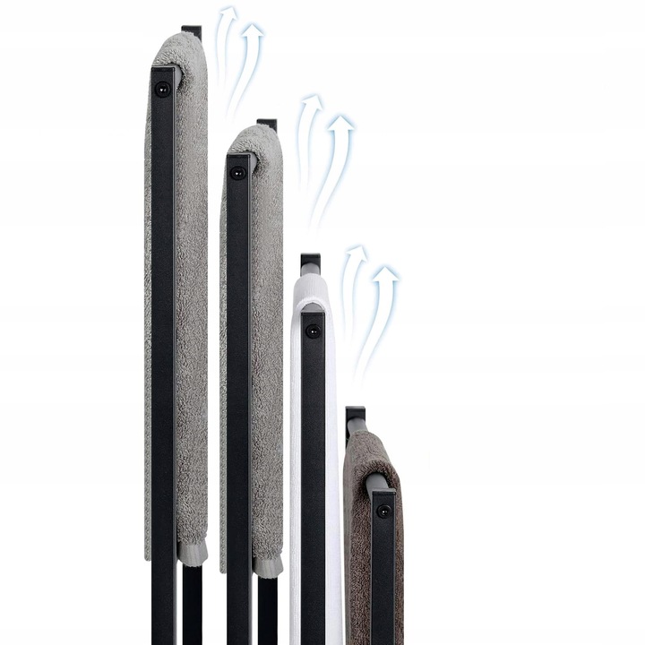 STOJAK NA RĘCZNIKI WIESZAK STOJĄCY PODŁOGOWY ŁAZIENKOWY 4 RAMIONA