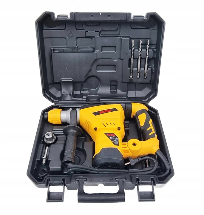 MŁOT UDAROWY MŁOTOWIERTARKA UDAR SDS+ ZESTAW 3350w 6J + DŁUTA WIERTŁA