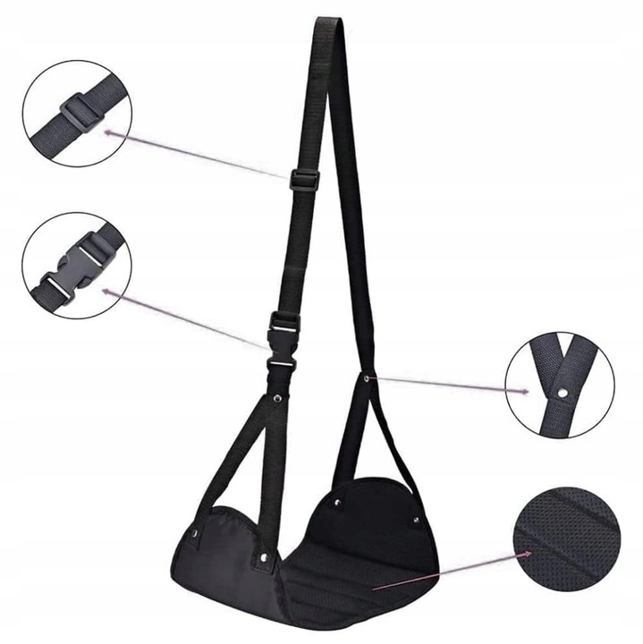 PODNÓŻEK PODRÓŻNY DO SAMOLOTU PRZENOŚNY SKŁADANY WISZĄCY MINI HAMAK NA NOGI