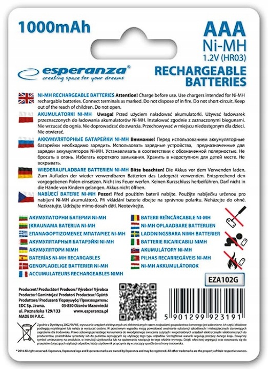 8X AKUMULATORKI AAA R3 1000 mAh BATERIE BATERIA NI-MH PALUSZKI DO