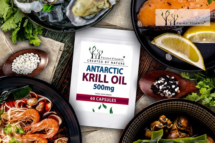 OLEJ Z KRYLA ANTARKTYCZNEGO KRILL MOCNY KRYL OMEGA 3 ASTAKSANTYNA