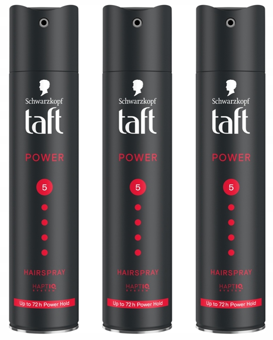 Taft Lakier Do Włosów Schwarzkopf Power 5 250ml Bardzo Mocny Haptiq x3