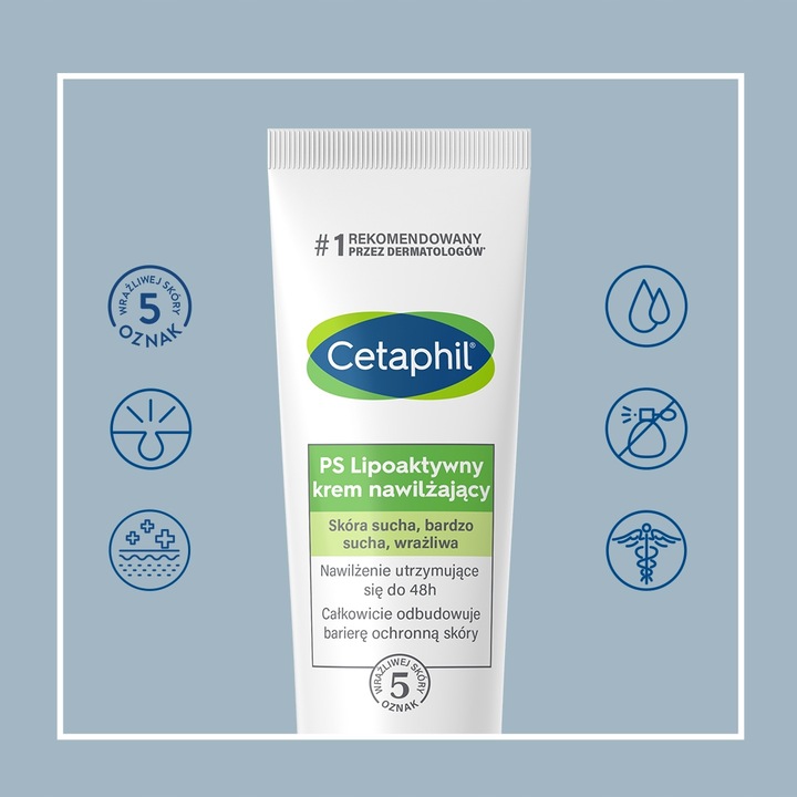 Cetaphil PS Lipoaktywny Krem nawilżający 100g x2