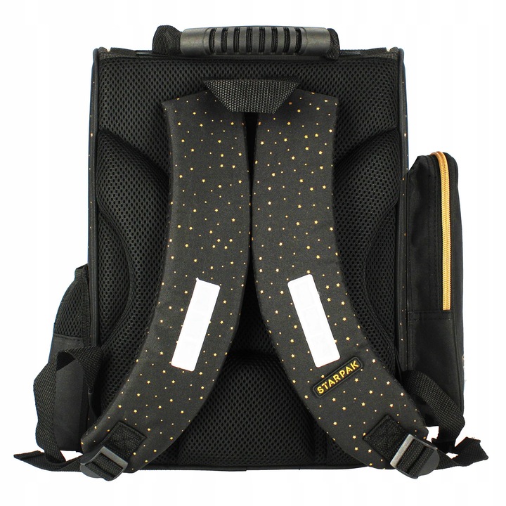 TORNISTER SZKOLNY PLECAK DLA DZIEWCZYNKI ZŁOTY KOTEK FUTERKO 5 elementów