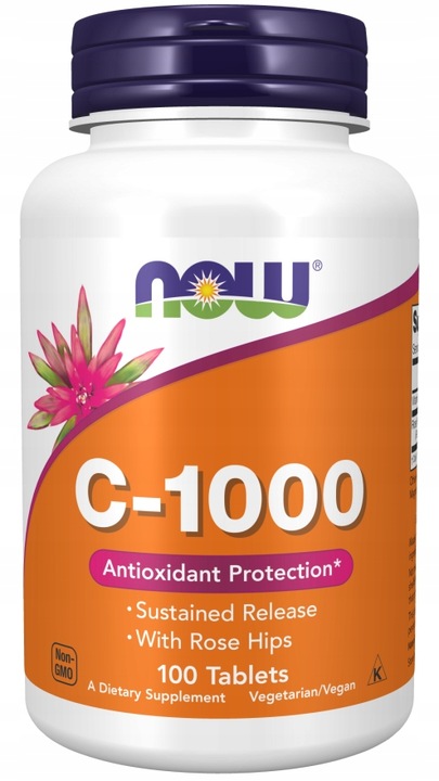NOW Foods Witamin C-1000 with Rose Hips C1000 Spowolnione Uwalnienie