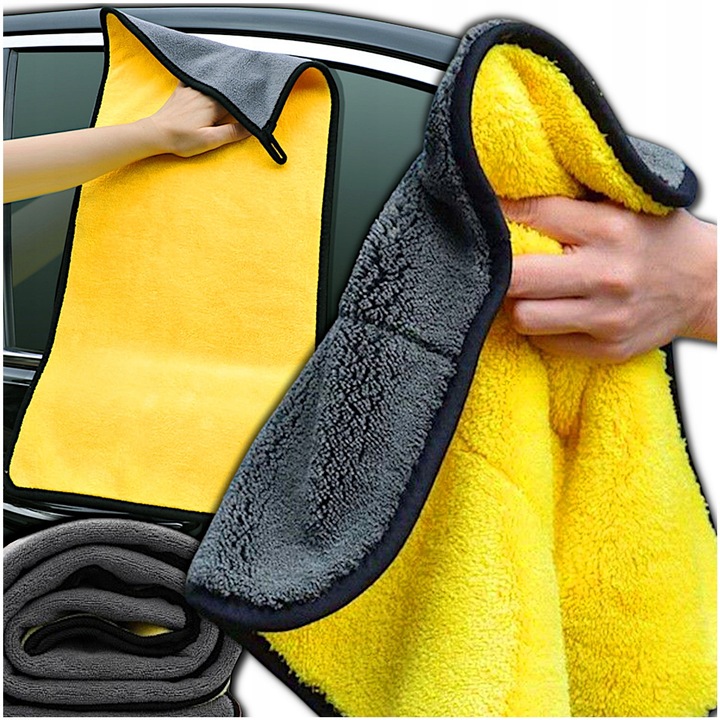 PUSZYSTY RĘCZNIK Z MIKROFIBRY 800g/m2 DO OSUSZANIA SAMOCHODU AUTA DETAILING