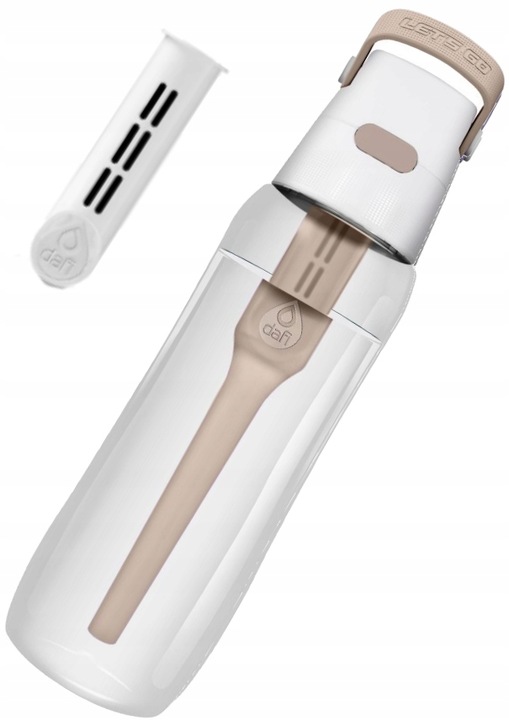 Butelka na wodę Dafi Solid 0,7 cappucino + szczoteczka do czyszczenia