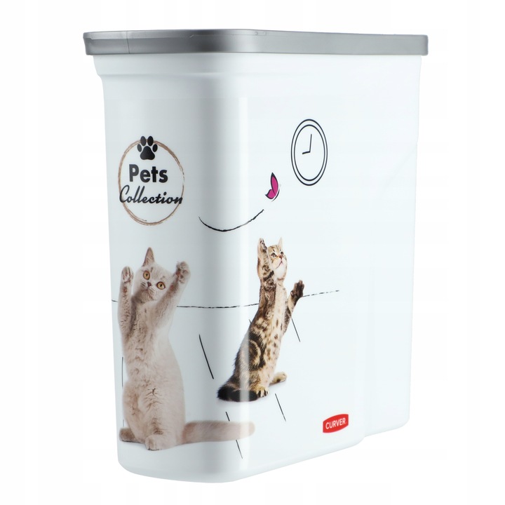 CURVER POJEMNIK NA KARMĘ DLA KOTA SUCHĄ ŻWIREK DO PRZECHOWYWANIA 2L