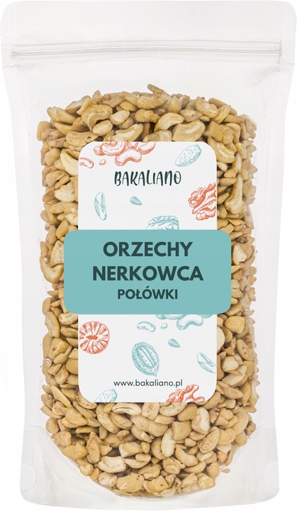 ORZECHY NERKOWCA 1kg Nerkowce POŁÓWKI PYSZNE 1000g