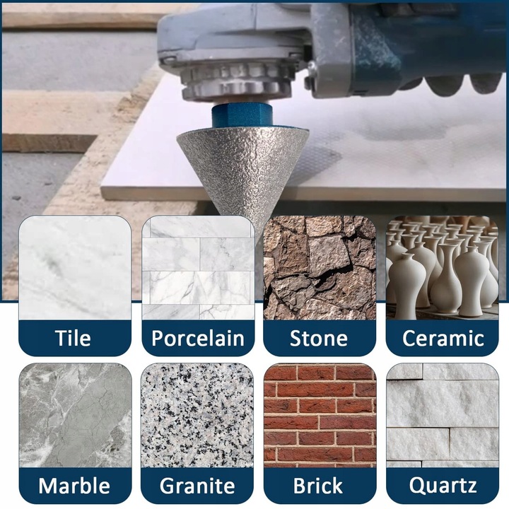 FREZ STOŻKOWY STOŻEK DIAMENTOWY 35mm M14 DO GRESU PŁYTEK GLAZURY