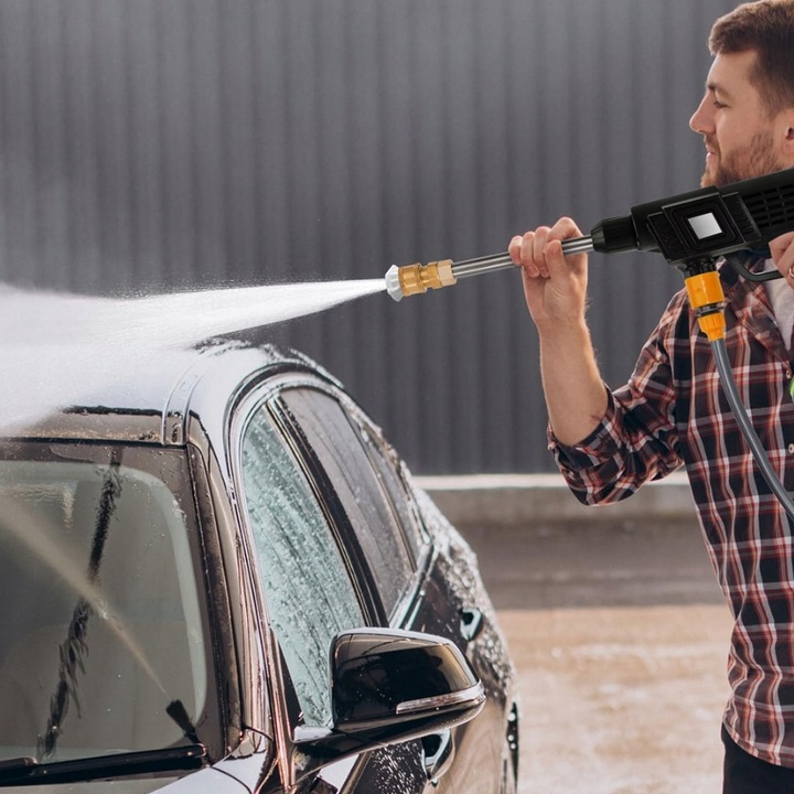 AKUMULATOROWA MYJKA CIŚNIENIOWA DO OGRODU, OKIEN I KOSTKI, ZESTAW