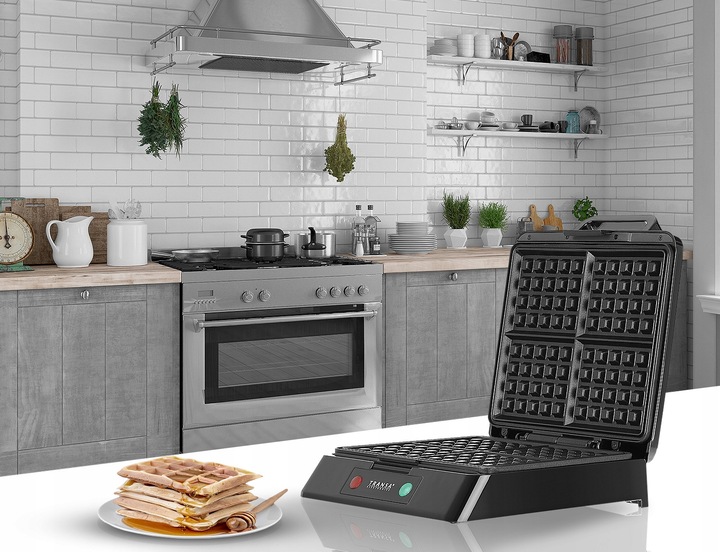 GOFROWNICA na 4 chrupiące GOFRY SZYBKIE NAGRZEWANIE MOCNA 1500W