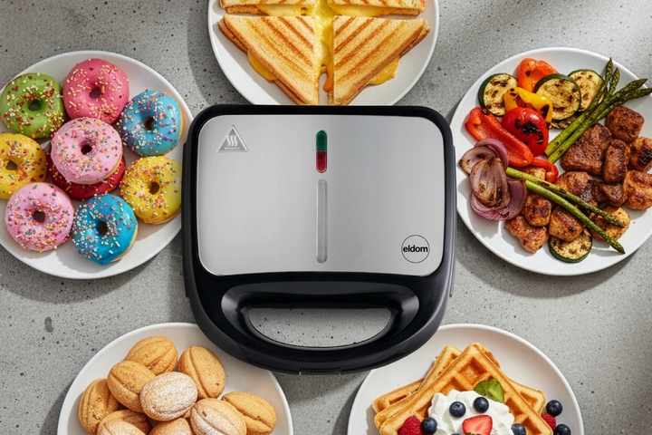 Opiekacz wielofunkcyjny ST250 Eldom 5 w 1 Tosty Grill Gofry Orzeszki