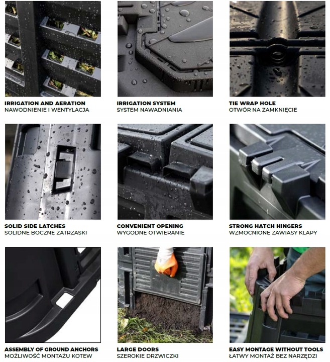 Patrol Multi Kompostownik 1120L czarny