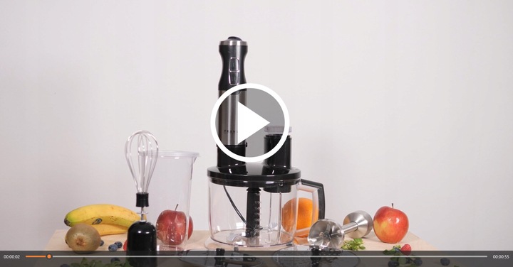 BLENDER RĘCZNY WIELOFUNKCYJNY TRYB TURBO MALAKSER ZESTAW 4w1 DUŻA MOC