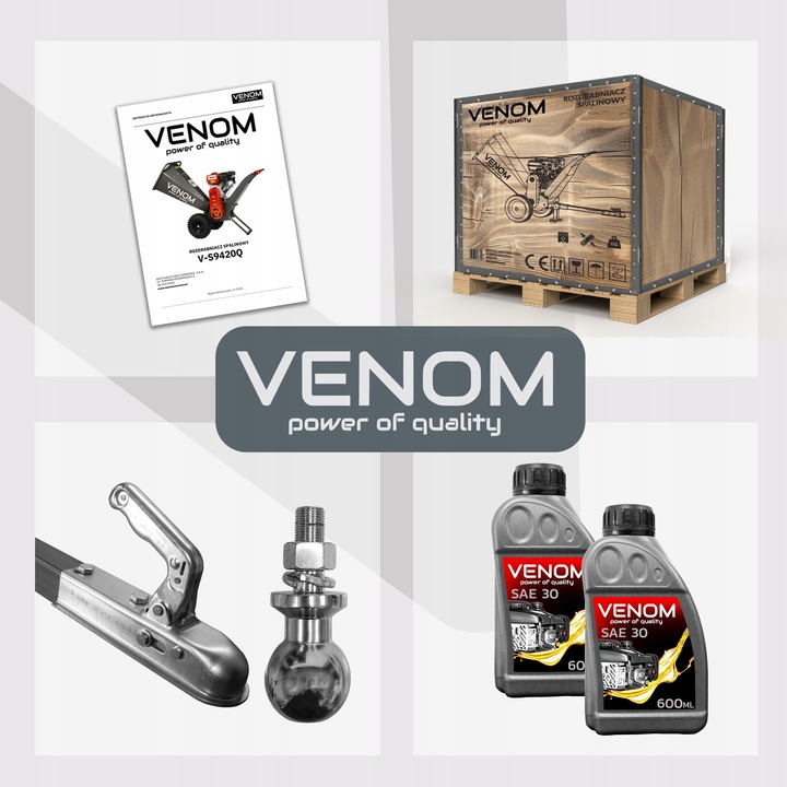 POTĘŻNY ROZDRABNIACZ SPALINOWY DO GAŁĘZI 120 MM SILNIK 420 CC ZACZEP