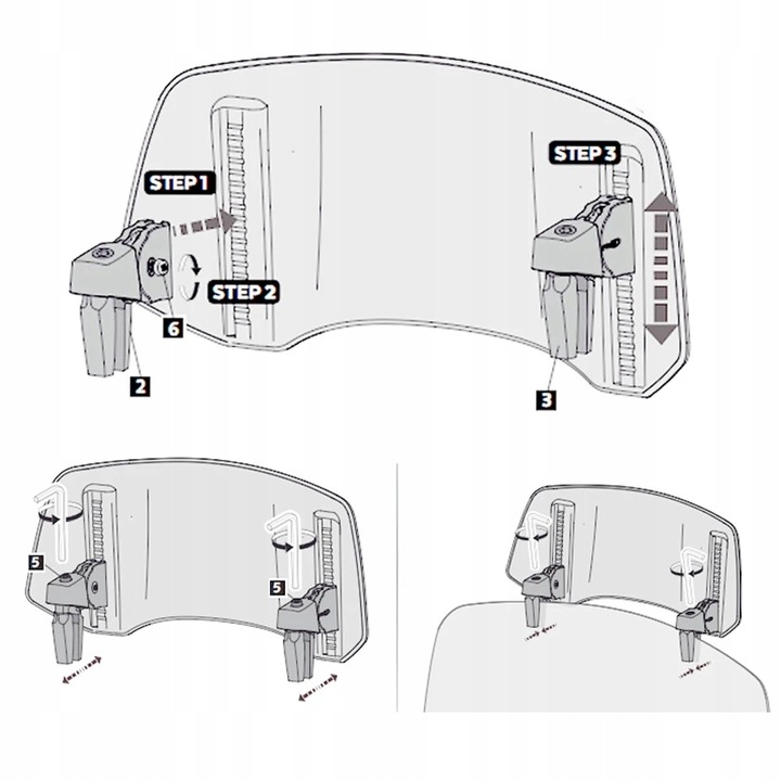 DEFLEKTOR UNIWERSALNY OWIEWKA SZYBKA USTAWIANY CLIP ON 30x13 CM 20764H