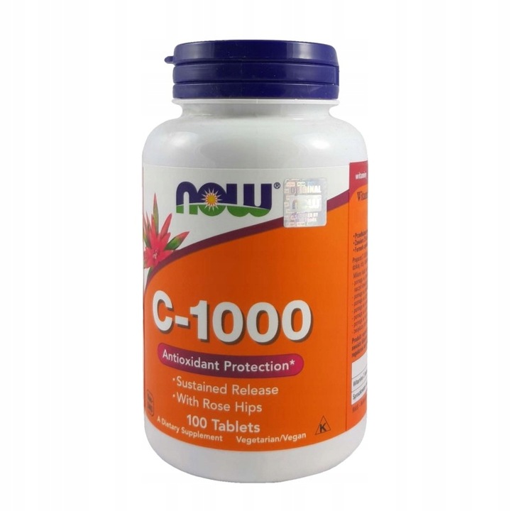 NOW Foods Witamin C-1000 with Rose Hips C1000 Spowolnione Uwalnienie