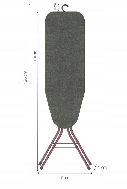 Mała deska do prasowania RORETS TEMPO ROSE do hotelu