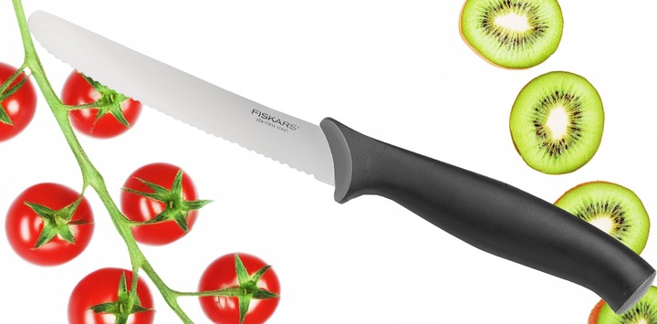 FISKARS NÓŻ NOŻYK POMIDORÓW MIĘKKICH WARZYW OWOCÓW ZĄBKOWANY OSTRY