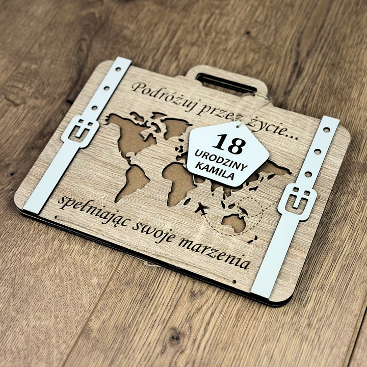 Pudełko na pieniądze Kartka PREZENT na 18 URODZINY dla chłopaka
