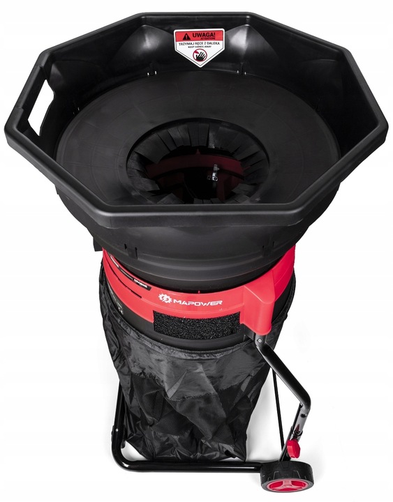 ROZDRABNIACZ DO LIŚCI MULCZER ROZDRABNIARKA ELEKTRYCZNY DUŻY ZBIORNIK