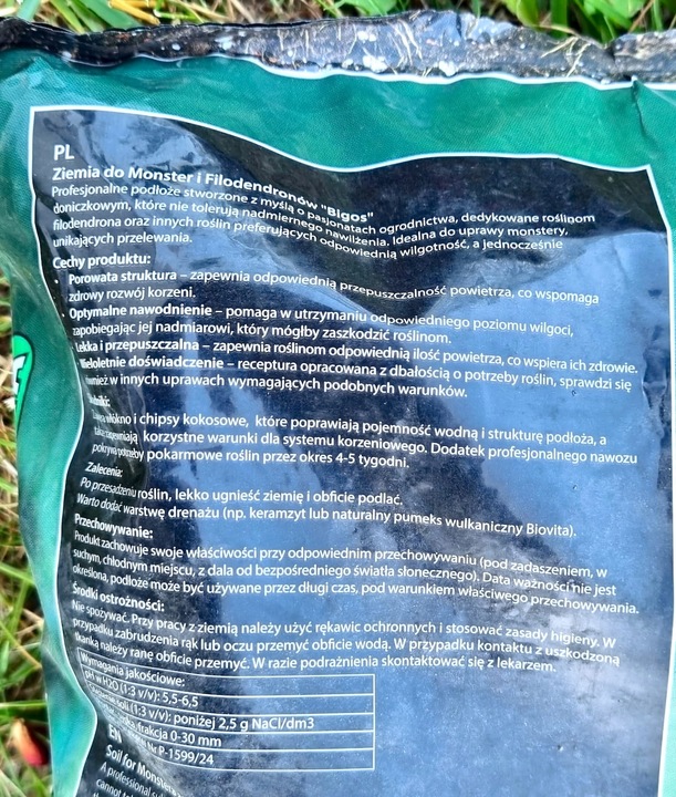 Ziemia Biovita Bigos 8L - lekkie podłoże do monster i filodendronów