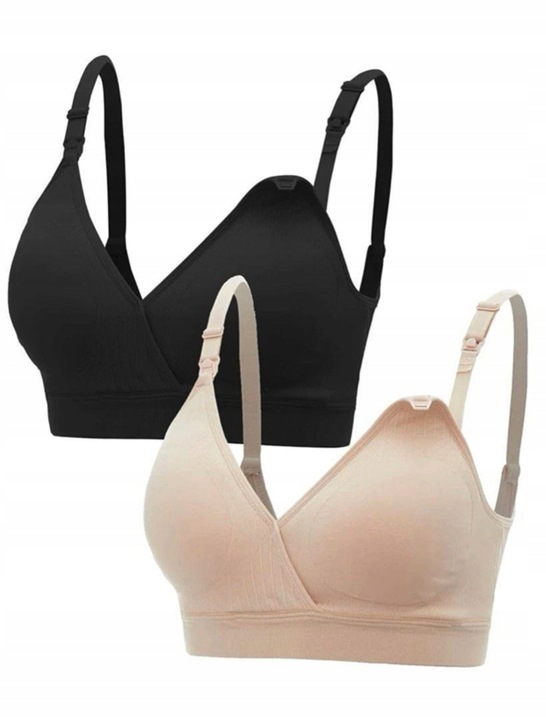 BIUSTONOSZ BEZSZWOWY ZESTAW DO KARMIENIA CIĄŻOWE BEZ FISZBIN MIĘKKIE L