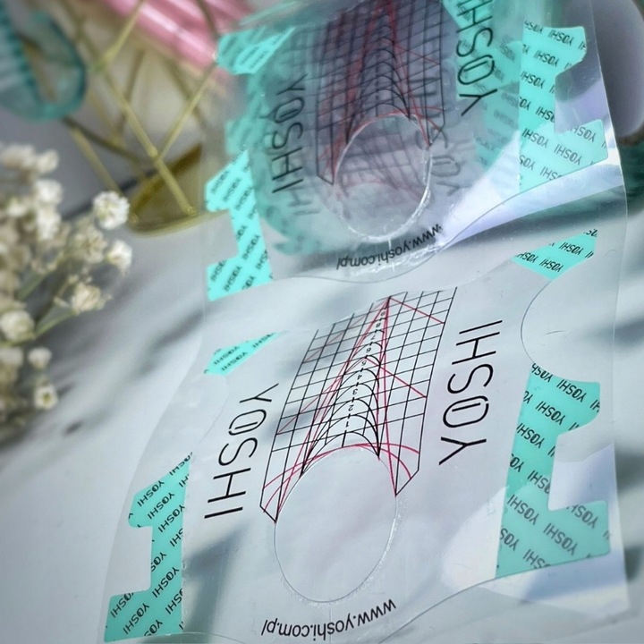 Yoshi Szablon Do Przedłużania Paznokci plastikowe formy Transparentne