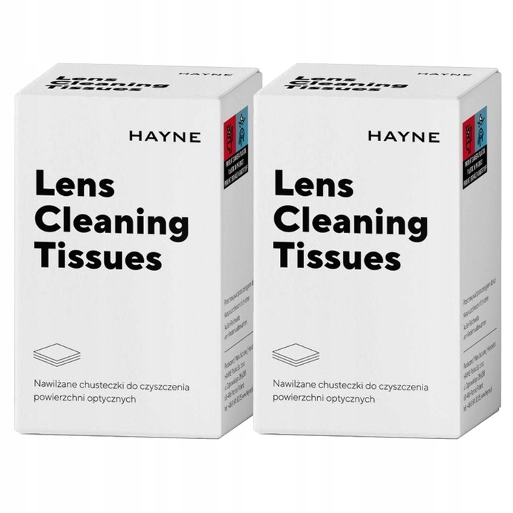 CHUSTECZKI HAYNE NAWILŻANE DO OKULARÓW EKRANÓW PROFESJONALNE 2 x 30 SZTUK