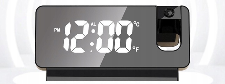 ZEGAR Z PROJEKTOREM FUNKCJA BUDZIK DATA TEMPERATURA CYFROWY