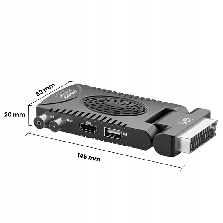 Tuner Dekoder Satelitarny DVB-T2 HEVC H.265 WiFi Telewizji Naziemnej