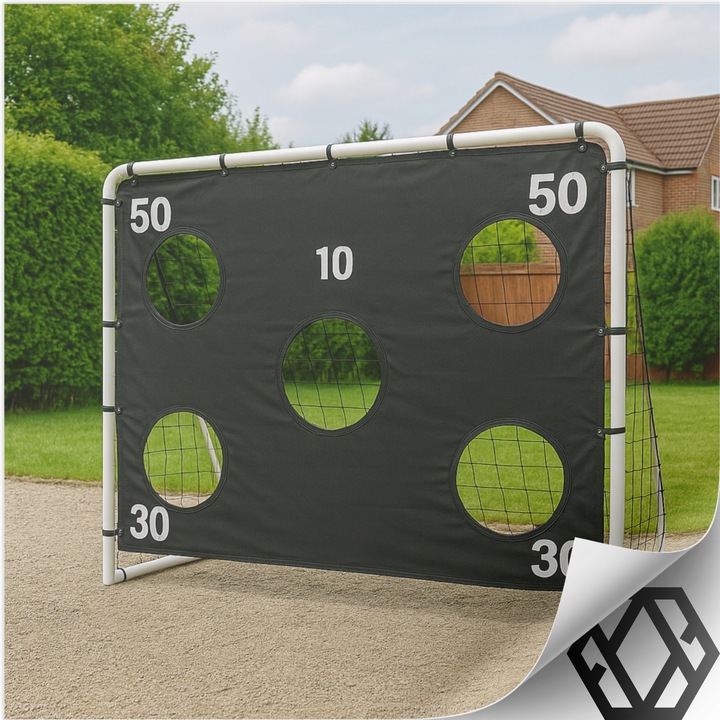 BRAMKA PIŁKARSKA Z MATĄ CELOWNICZĄ dla dzieci SKŁADANA DO PIŁKI NOŻNEJ 2,4m