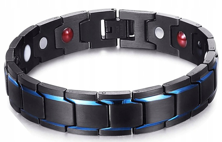 MODNA Bransoletka Magnetyczna Moc Zdrowotna Męska STAL NIERDZEWNA PREMIUM