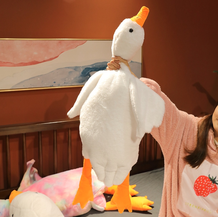 MASKOTKA PODUSZKA PLUSZAK GĘŚ PLUSZOWA XXL 90cm