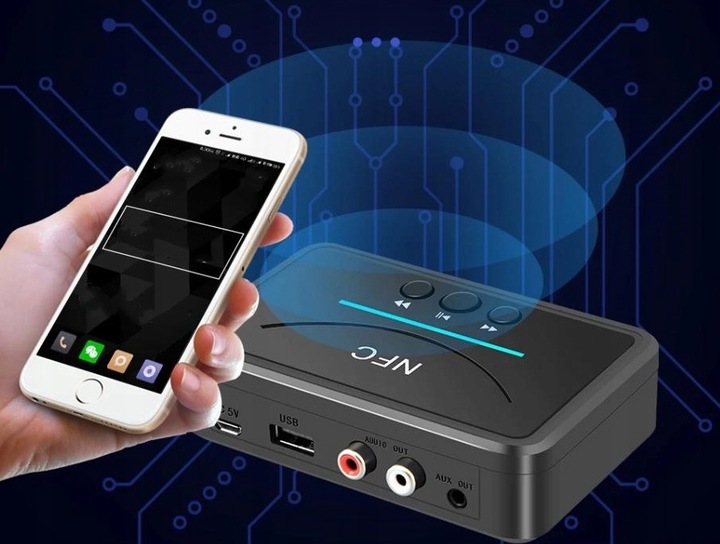 ADAPTER BLUETOOTH DO WIEŻY WZMACNIAC HiFi AUX CHINCH JACK ODBIORNIK