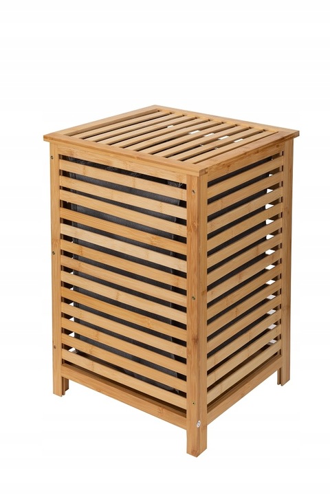 Kosz na pranie bambusowy jednokomorowy BAMBOO 40x40x60cm
