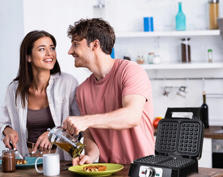 GOFROWNICA IDEAL 2DUŻE CHRUPIĄCE GOFRY MOCNA 2000W NIEPRZYWIERAJĄCA