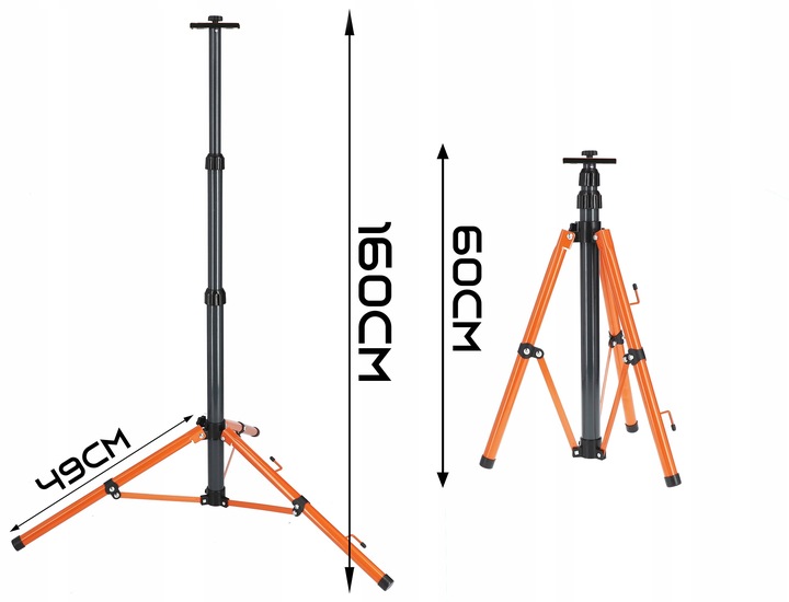 Halogen LED Budowalny Statyw Naświetlacz 100W 8000lm Reflektor Lampa