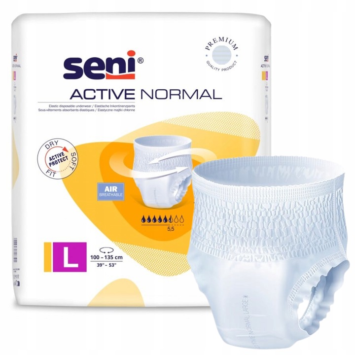 SENI ACTIVE NORMAL L MAJTKI CHŁONNE DLA DOROSŁYCH 30 SZT.