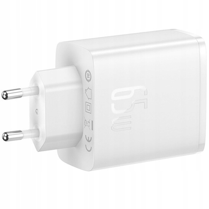 Ładowarka sieciowa Baseus USB-C USB 65W do telefonu, komputera / szybka