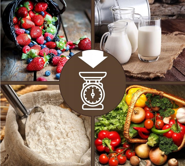 WAGA KUCHENNA MECHANICZNA TRADYCYJNA Z MISKĄ FUNKCJA TAROWANIA STALOWA