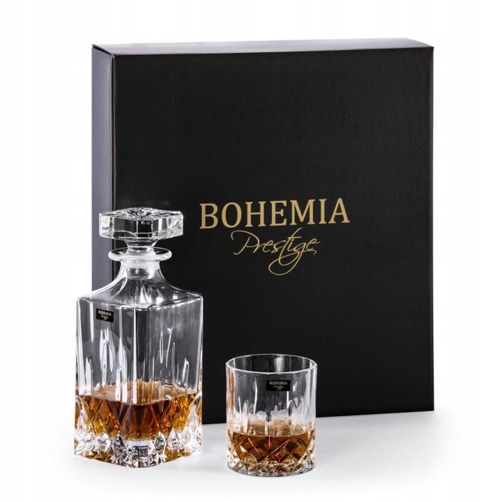 ZESTAW WHISKY KARAFKA SZKLANK BOHEMIA CLASSICO 1+6